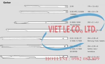 Dao cắt con cho hãng máy Gerber (Nhà sản xuất MAIER - xuất xứ Đức)