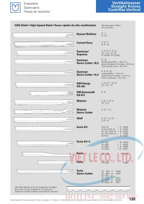 Dao cho các hãng máy (Nhà sản xuất MAIER - xuất xứ Đức)