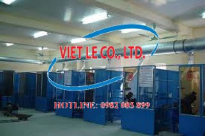 Hệ thống 14 cabin hàn liền kề kèm hút tổng thể