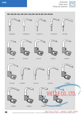 Linh kiện dùng cho máy Juki (Nhà sản xuất MAIER - xuất xứ Đức)