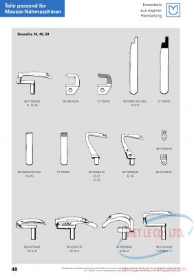 Linh kiện dùng cho máy Mauser (Nhà sản xuất MAIER - xuất xứ Đức)