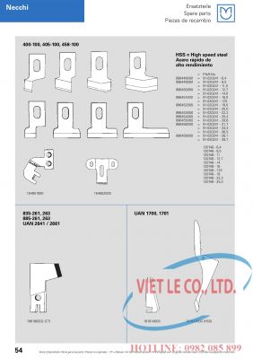 Linh kiện dùng cho máy Necchi (Nhà sản xuất MAIER - xuất xứ Đức)