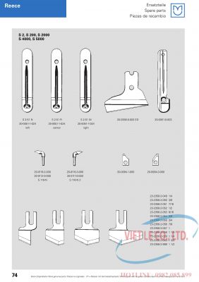 Linh kiện dùng cho máy Reece (Nhà sản xuất MAIER - xuất xứ Đức)