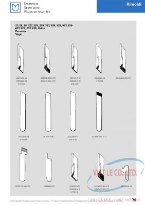 Linh kiện dùng cho máy Rimoldi (Nhà sản xuất MAIER - xuất xứ Đức)