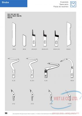 Linh kiện dùng cho máy Siruba (Nhà sản xuất MAIER - xuất xứ Đức)