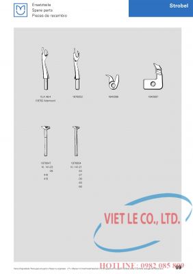 Linh kiện dùng cho máy Strobel (Nhà sản xuất MAIER - xuất xứ Đức)