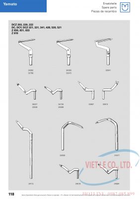 Linh kiện dùng cho máy Yamato (Nhà sản xuất MAIER - xuất xứ Đức)