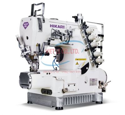 Máy trần đè cổ nhỡ (viền ống), cắt chỉ tự động Hikari HW782TA